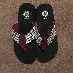 Yellow Box flip flops
